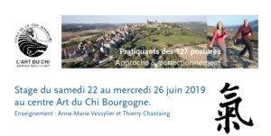 bandeau stage 127 postures été 2019 au centre Art du chi Bourogne